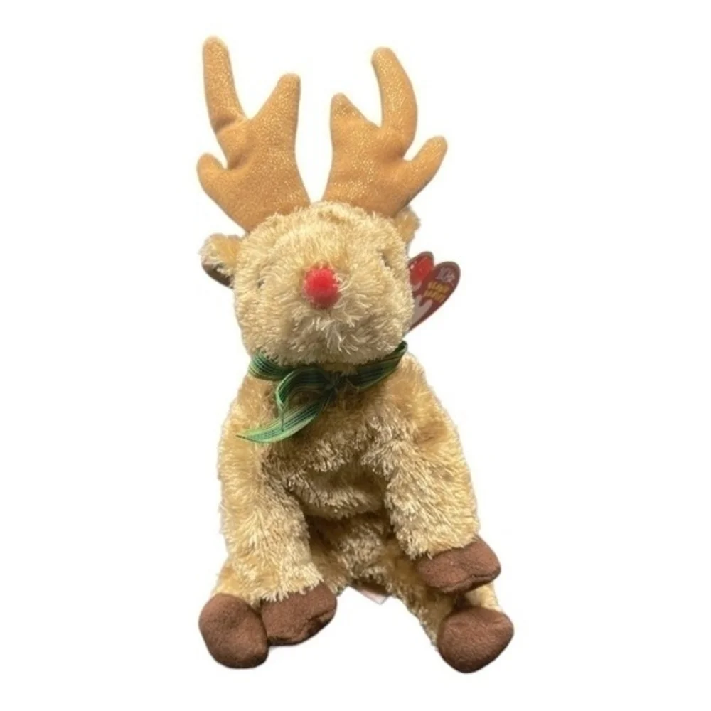 TY Beanie Baby RUDY the Red Nose Reindeer 2003 Plush 6.5x4.5x6.5 NWT